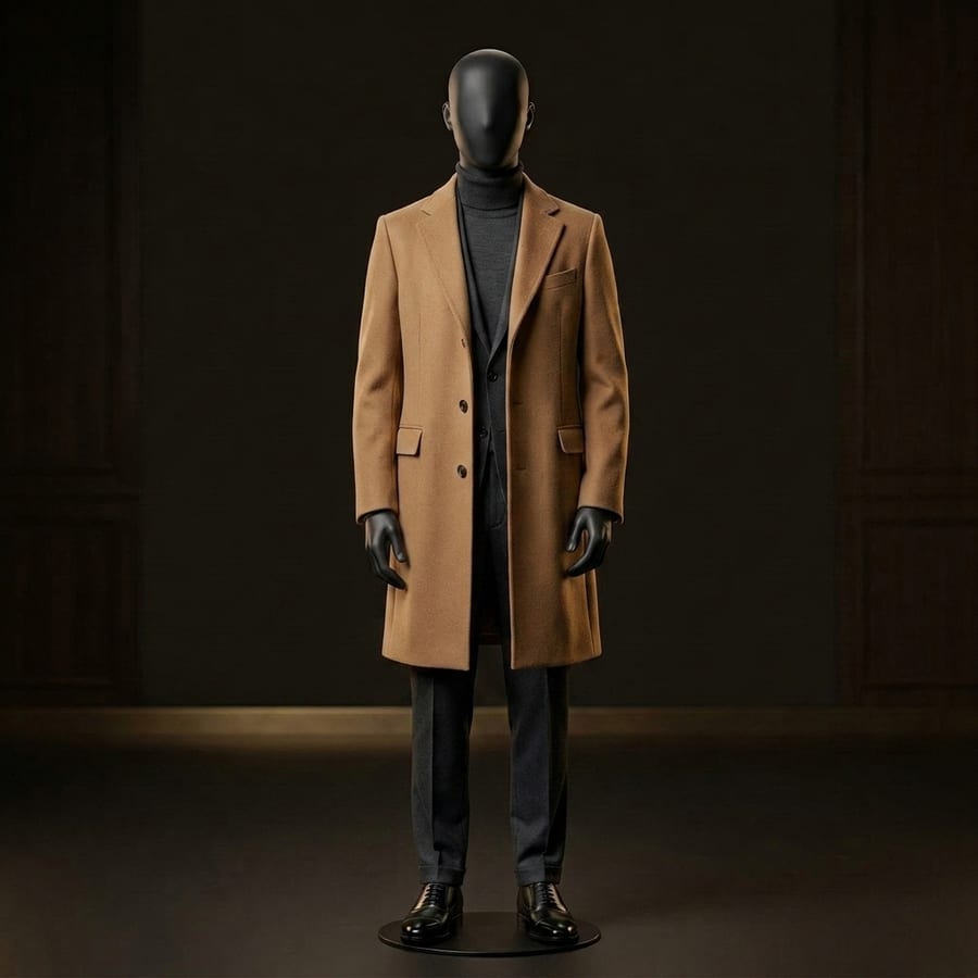 The house mannequin in knitwear & outerwear by Gold Coast Bespoke