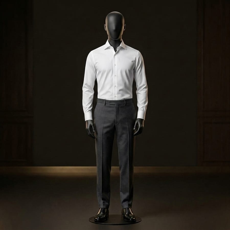 The house mannequin in shirting by Gold Coast Bespoke