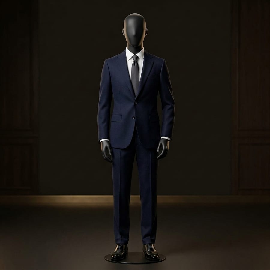 The house mannequin in bespoke suiting by Gold Coast Bespoke