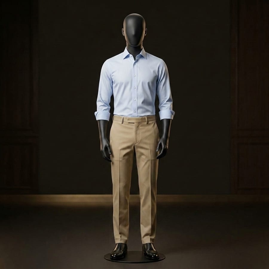 The house mannequin in trousers, chinos & denim by Gold Coast Bespoke